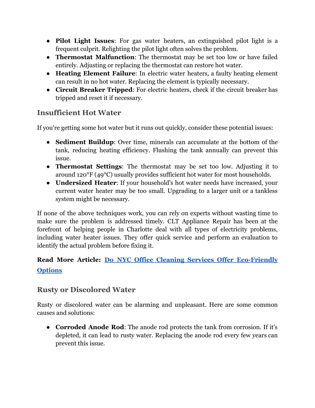 pilot light issues for gas water heaters