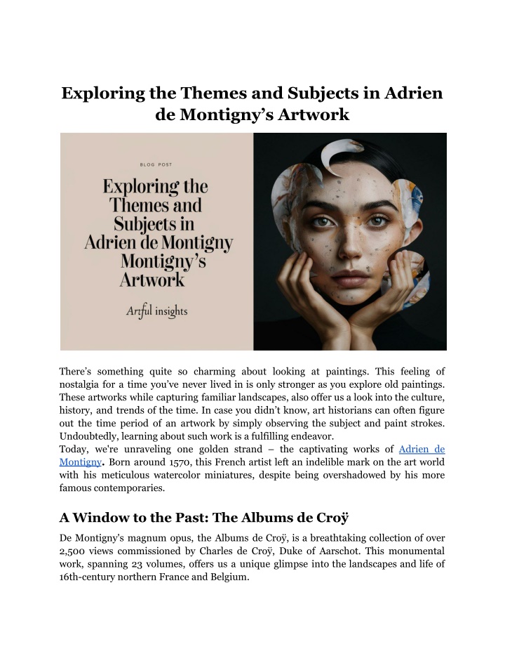 exploring the themes and subjects in adrien