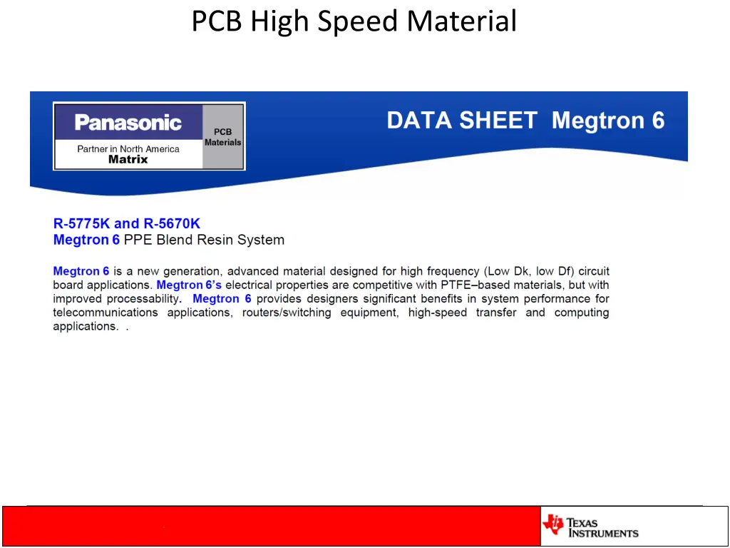 pcb high speed material