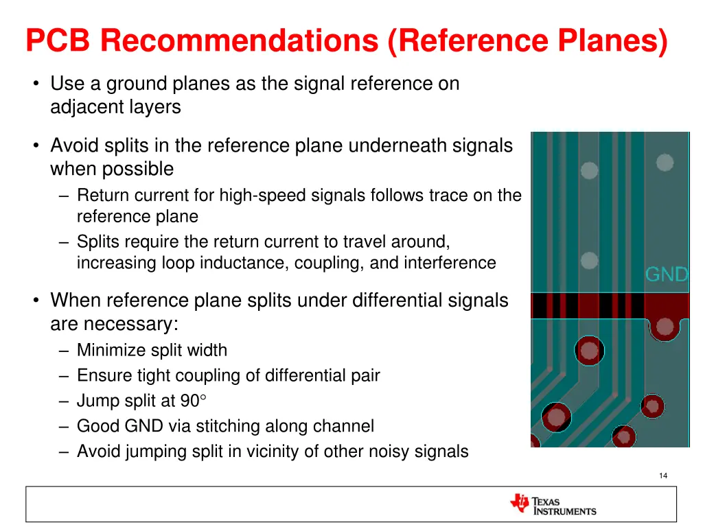 pcb recommendations reference planes