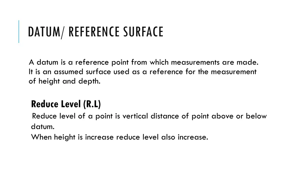 datum reference surface