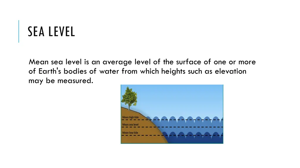 sea level