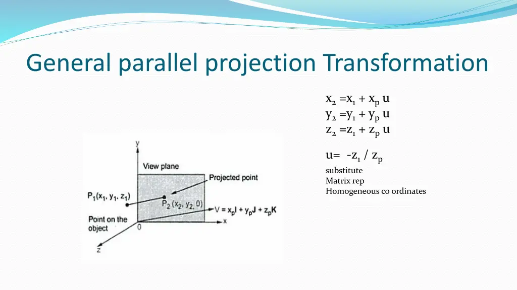 general parallel projection transformation