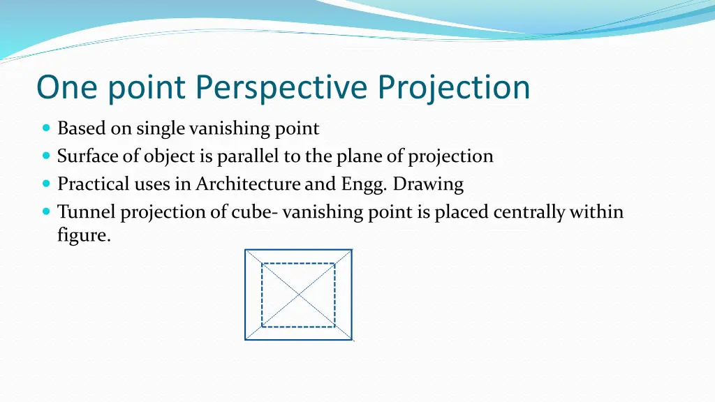 one point perspective projection 1