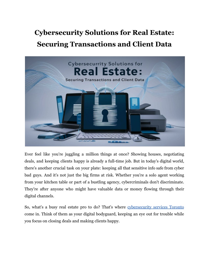 cybersecurity solutions for real estate