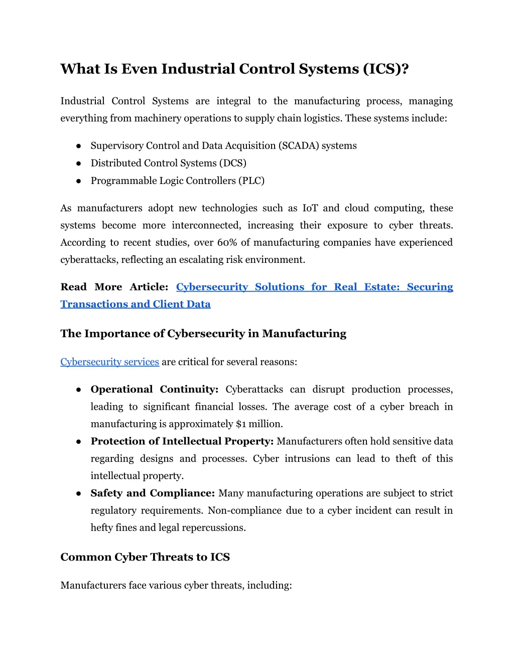 what is even industrial control systems ics