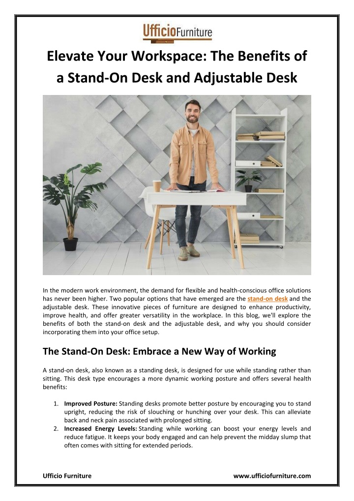 elevate your workspace the benefits of a stand