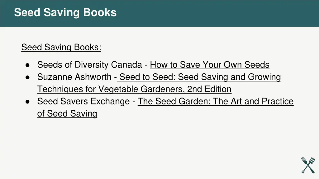 seed saving books