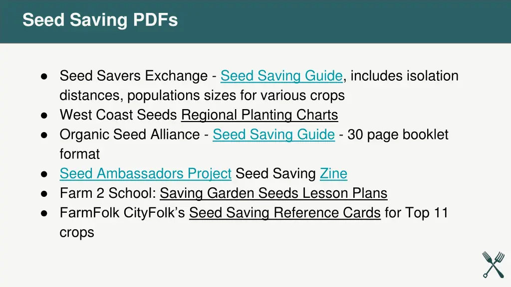 seed saving pdfs