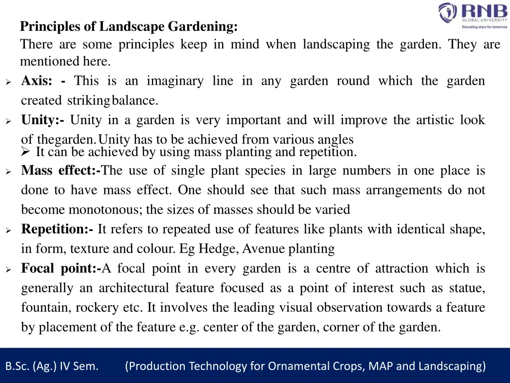 principles of landscape gardening there are some