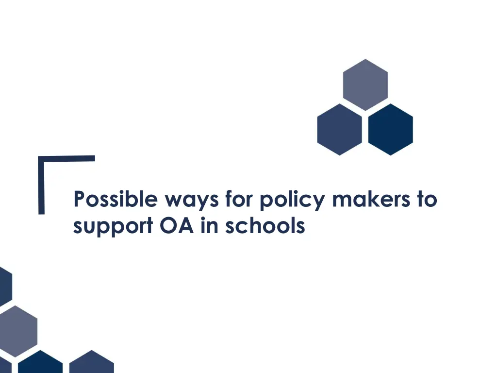 possible ways for policy makers to support