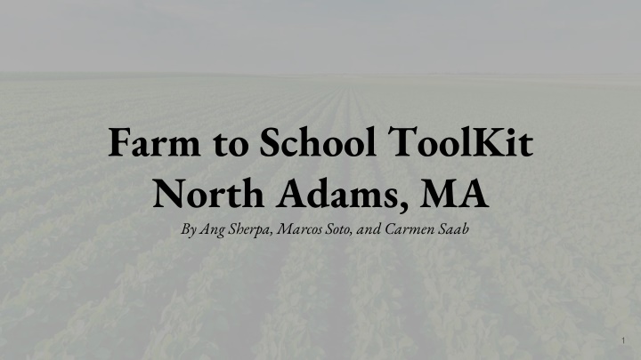 farm to school toolkit north adams