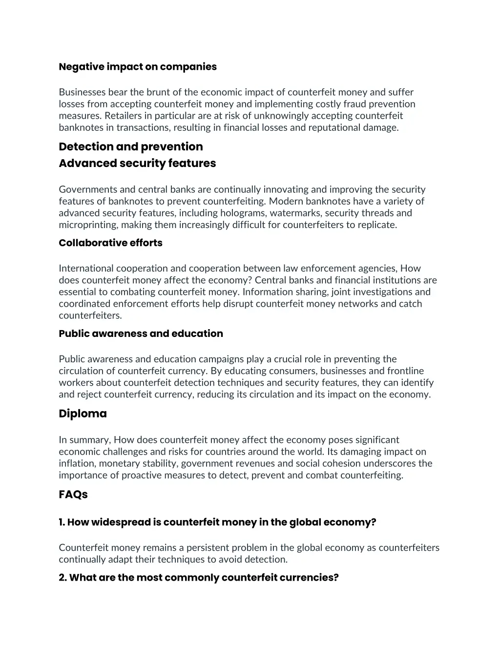 negative impact on companies