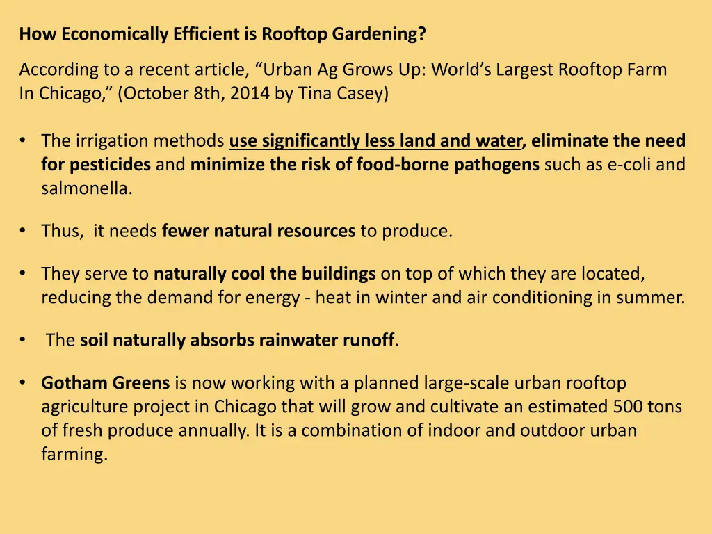 how economically efficient is rooftop gardening