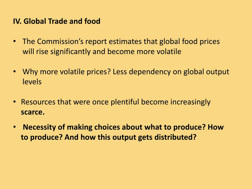 iv global trade and food