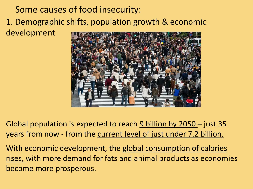 some causes of food insecurity 1 demographic