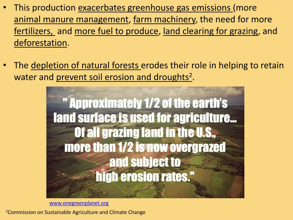 this production exacerbates greenhouse