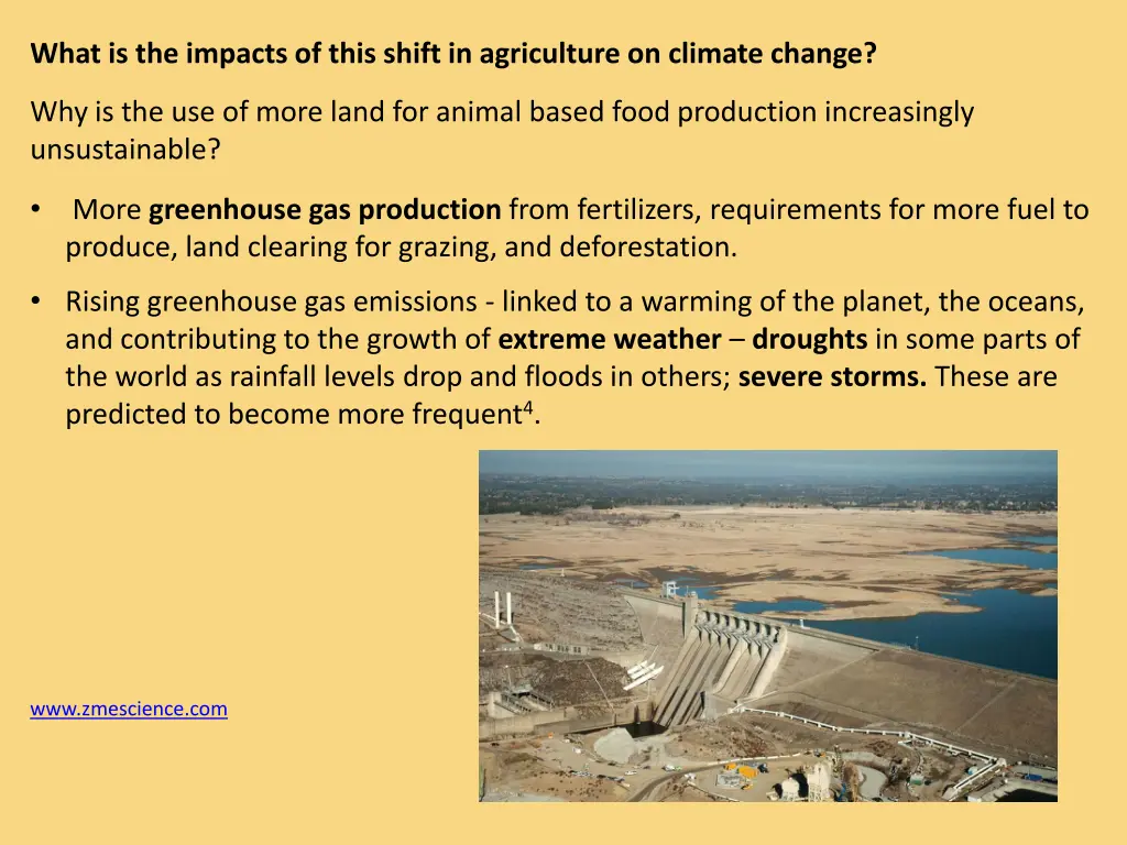 what is the impacts of this shift in agriculture