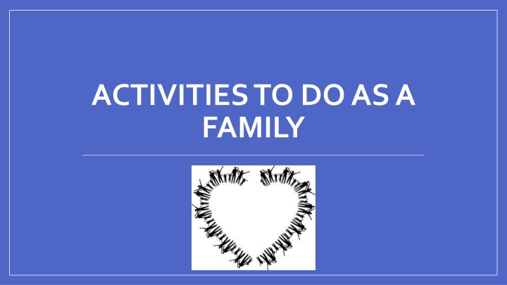 activities to do as a family