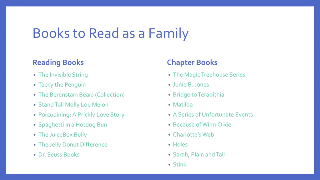 books to read as a family