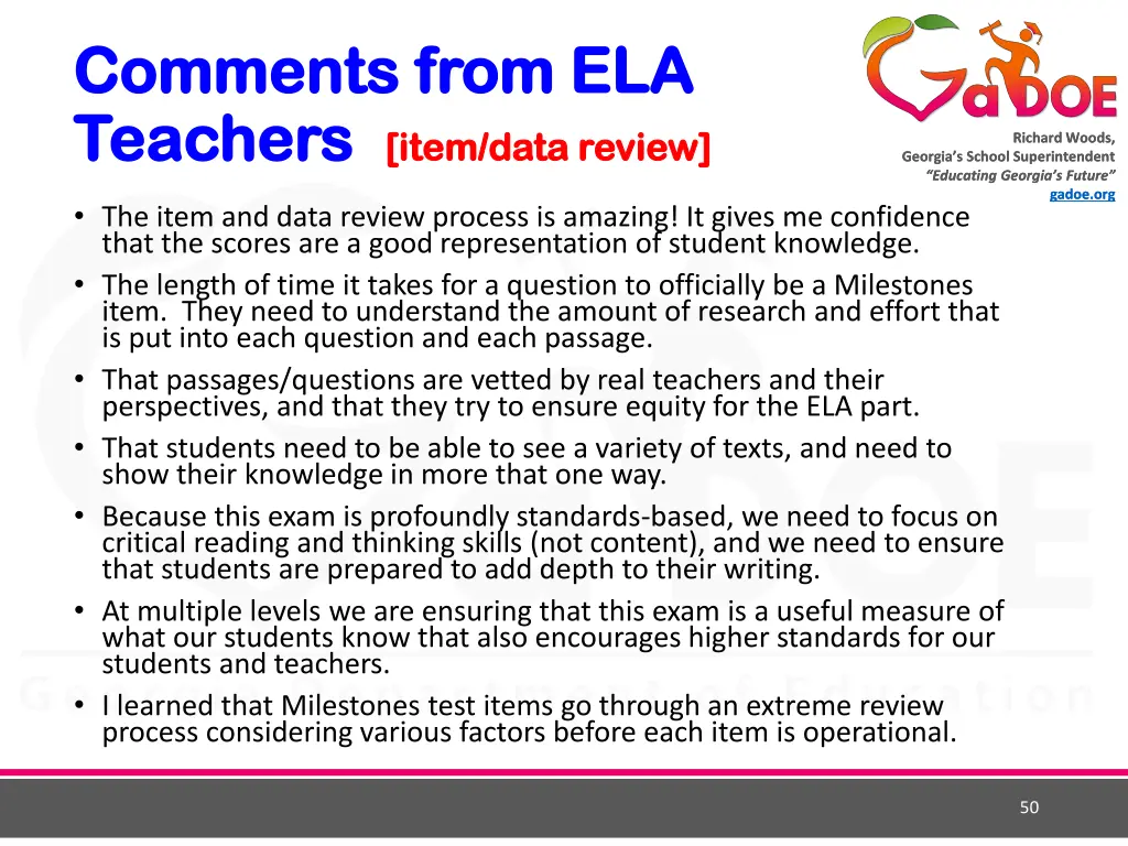 comments from ela comments from ela teachers