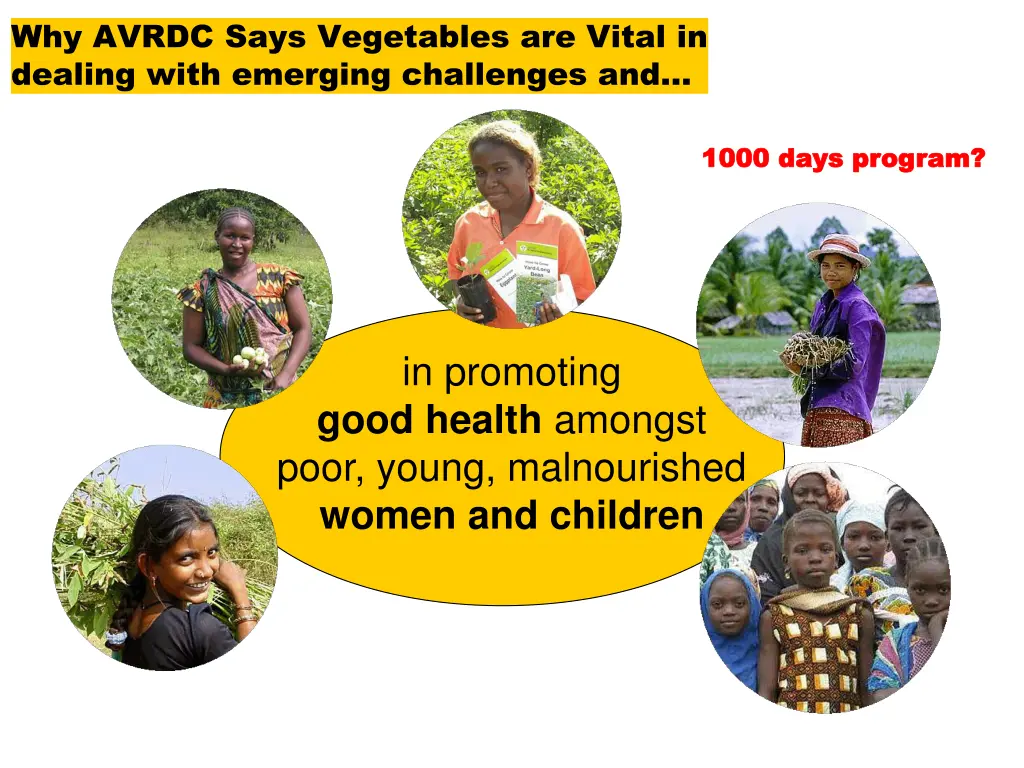 why avrdc says vegetables are vital in dealing