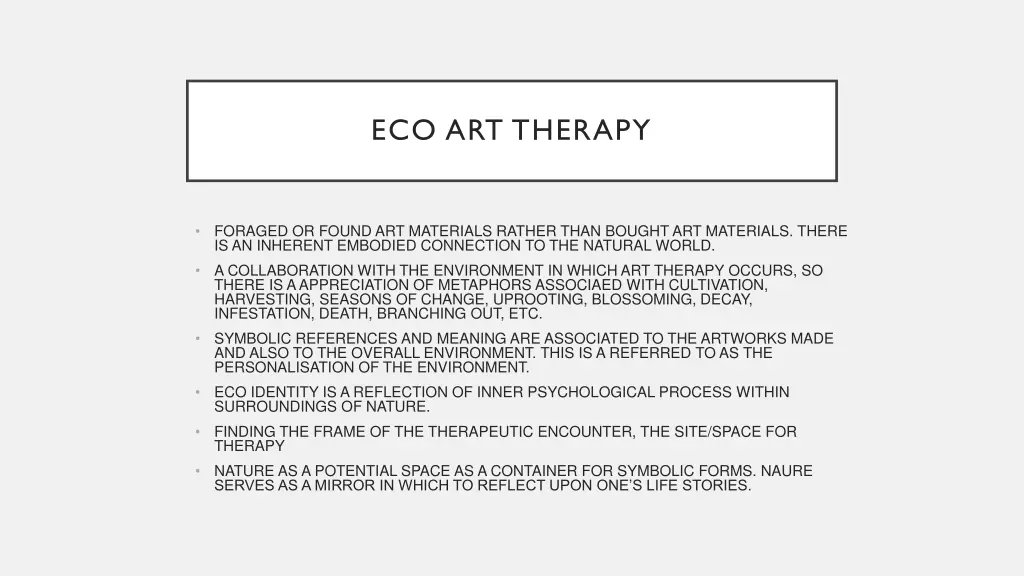 eco art therapy