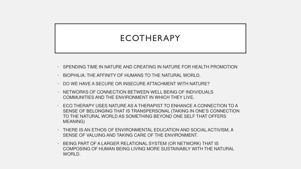 ecotherapy