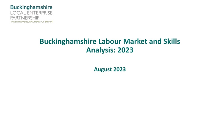 buckinghamshire labour market and skills analysis