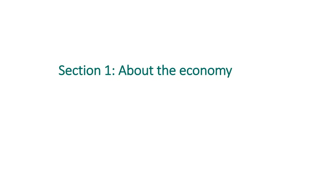 section 1 about the economy section 1 about