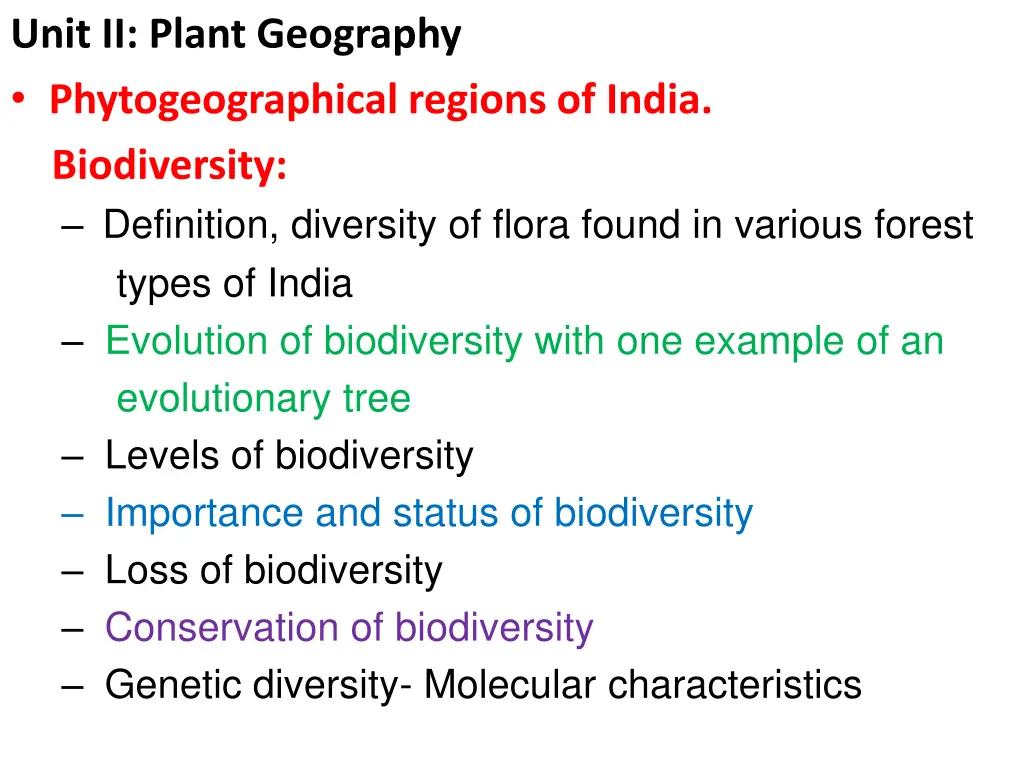 unit ii plant geography phytogeographical regions