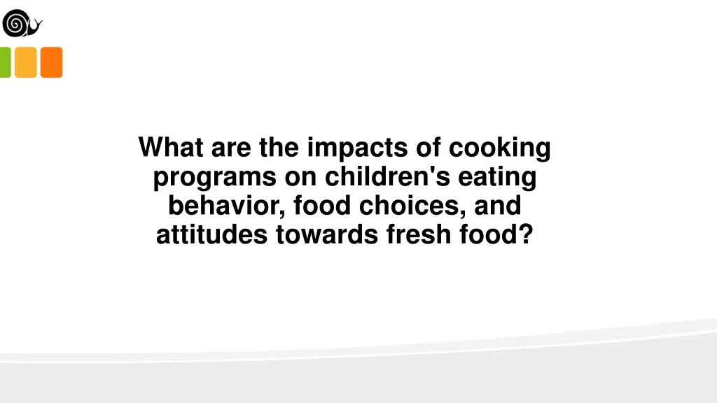 what are the impacts of cooking programs