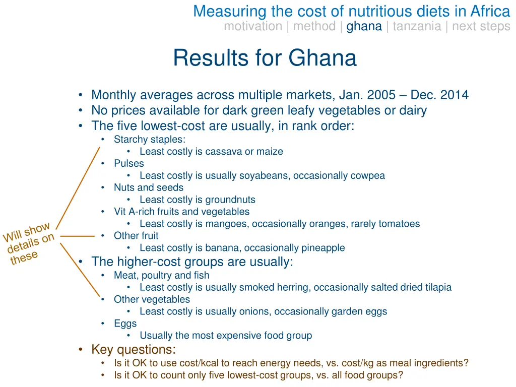 measuring the cost of nutritious diets in africa 10