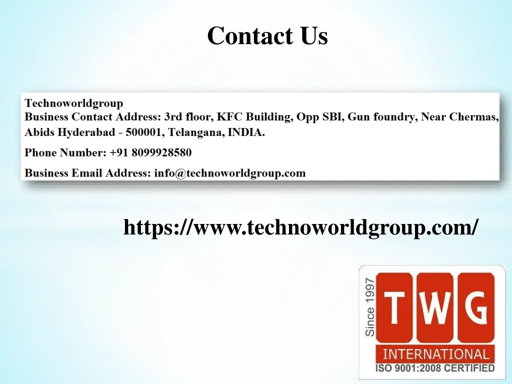 contact us