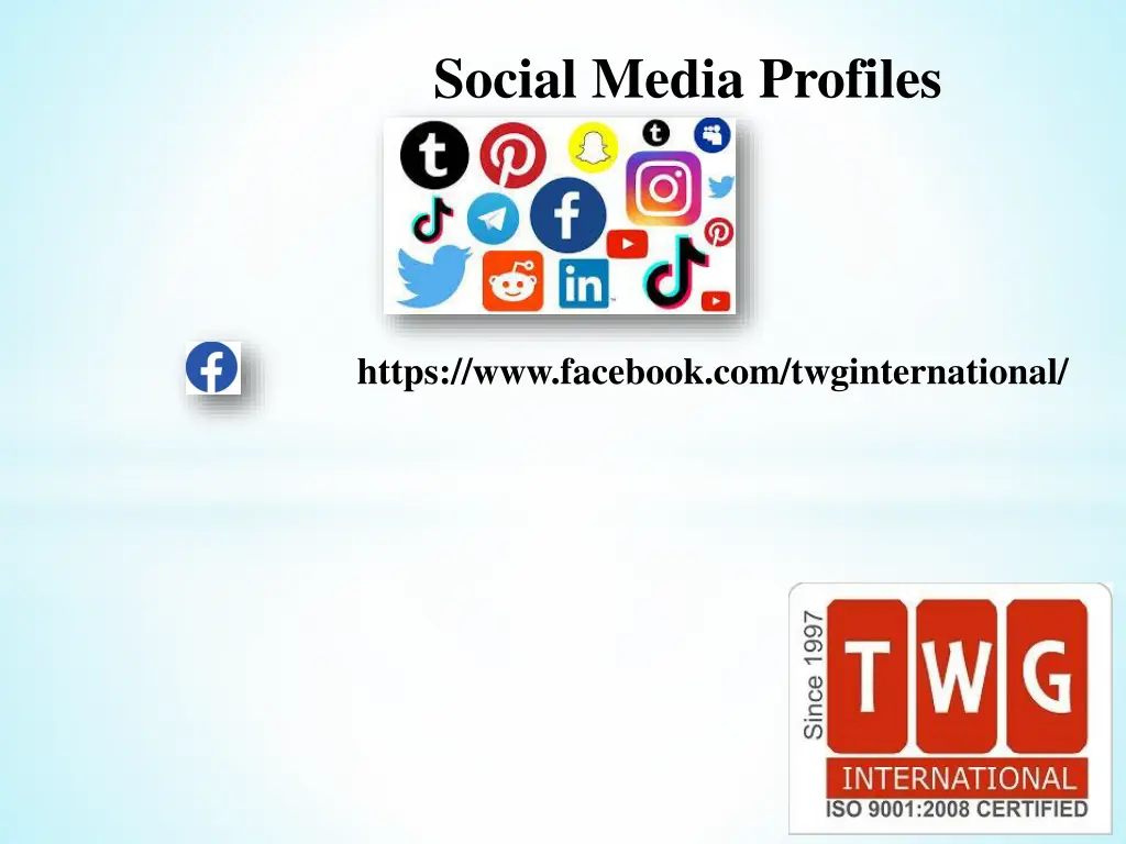 social media profiles