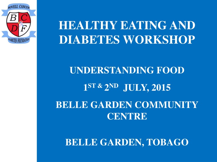 healthy eating and diabetes workshop