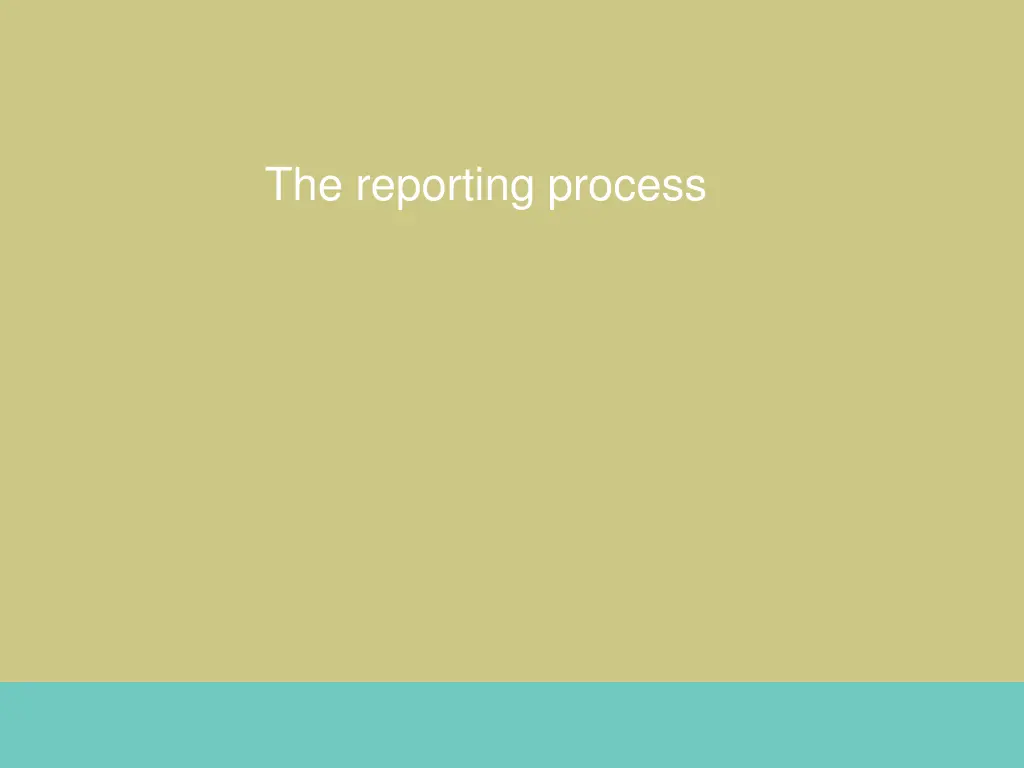 the reporting process