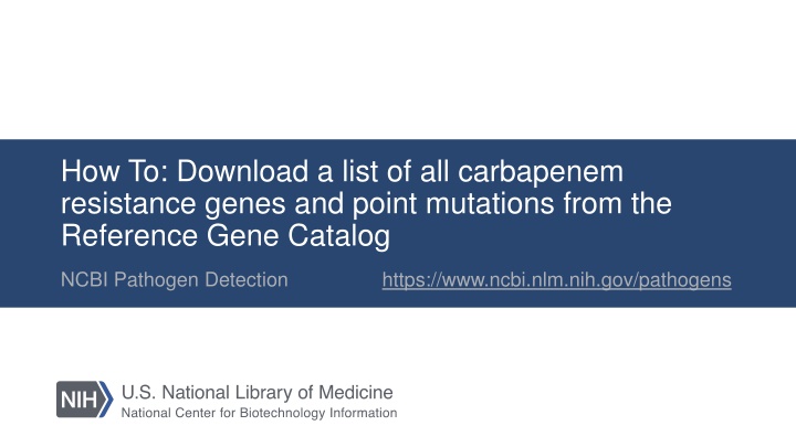 how to download a list of all carbapenem