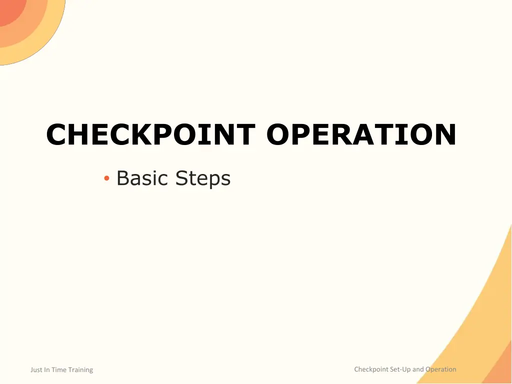 checkpoint operation