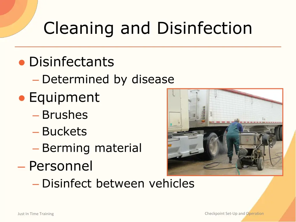 cleaning and disinfection