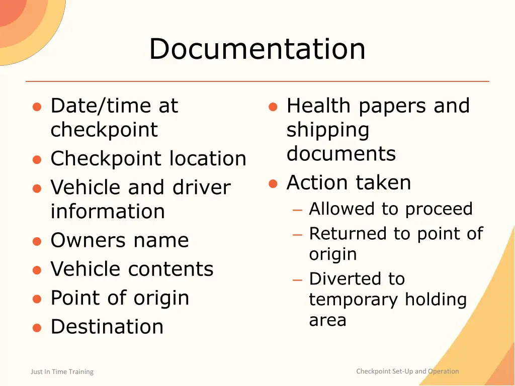 documentation