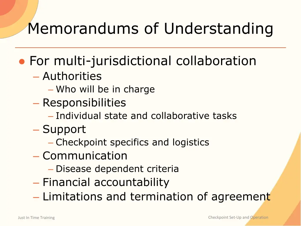 memorandums of understanding