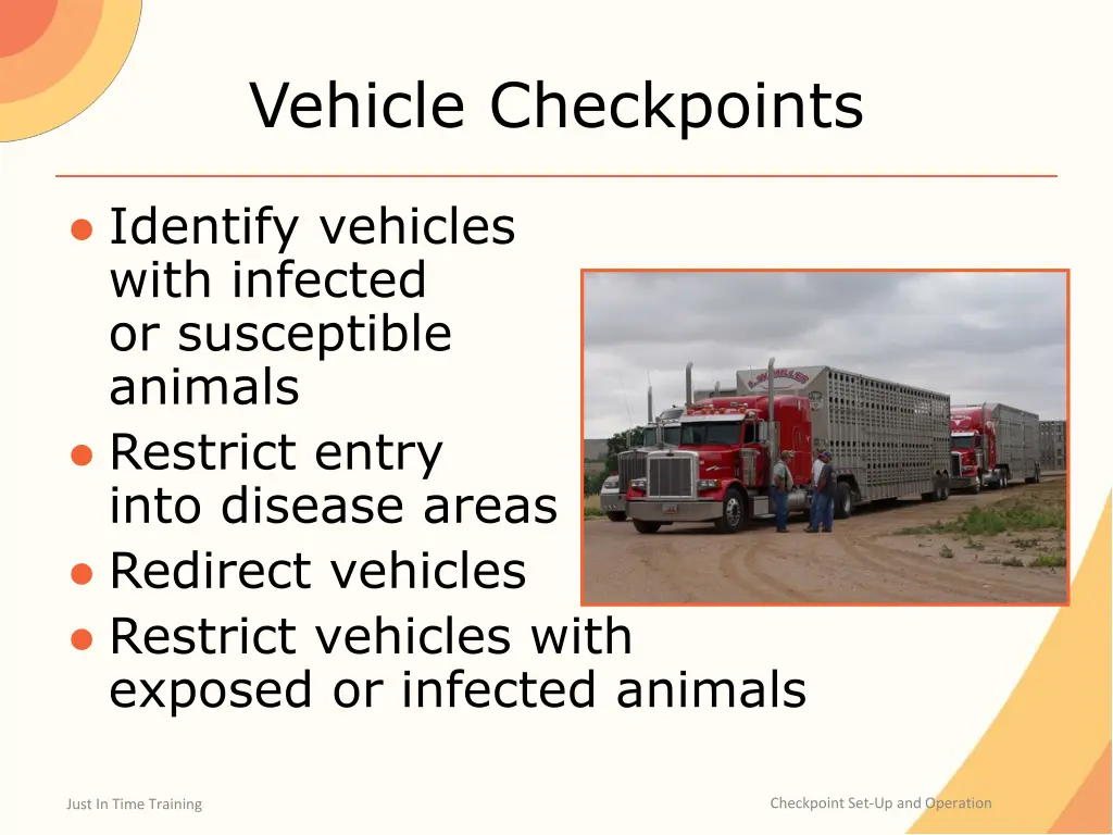 vehicle checkpoints