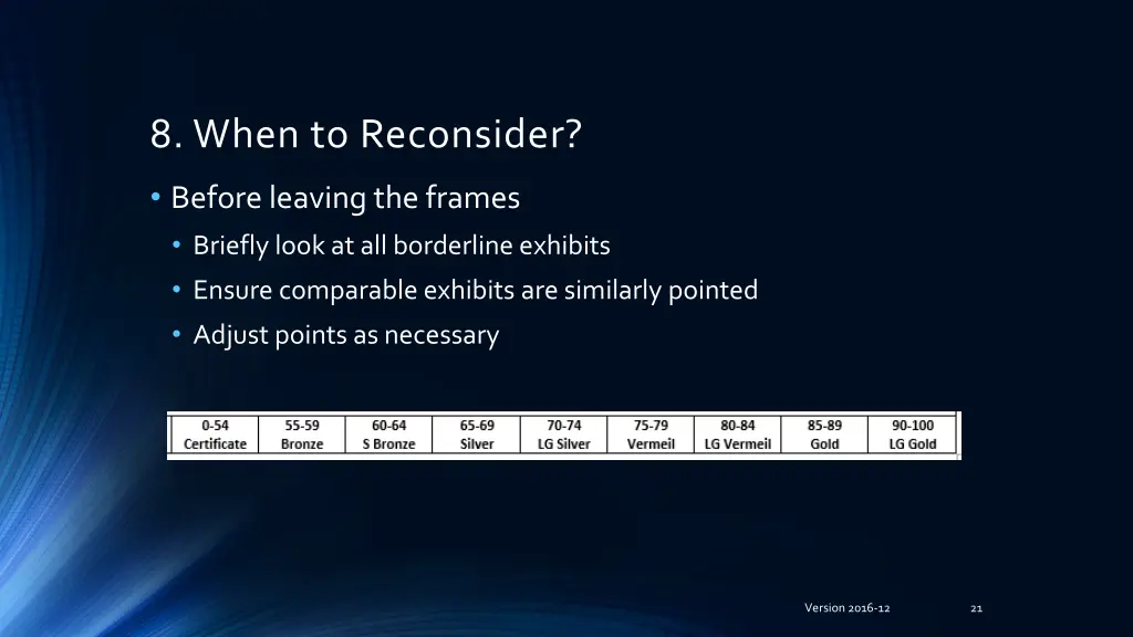 8 when to reconsider