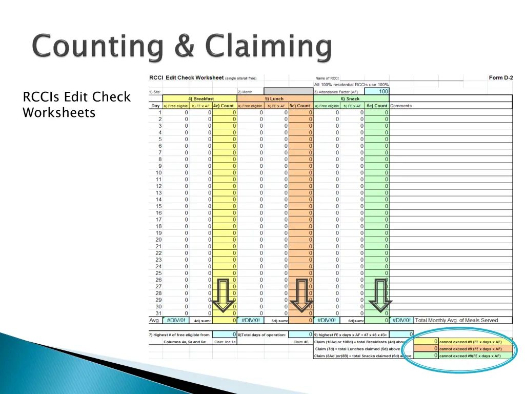 rccis edit check worksheets