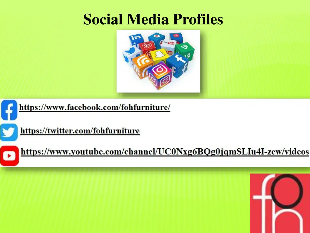 social media profiles