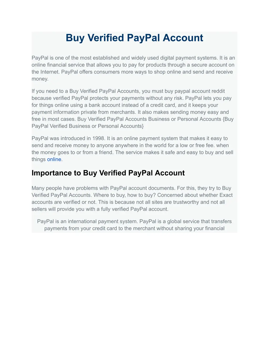 buy verified paypal account