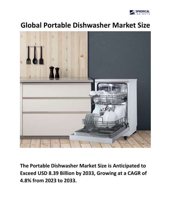 global portable dishwasher market size