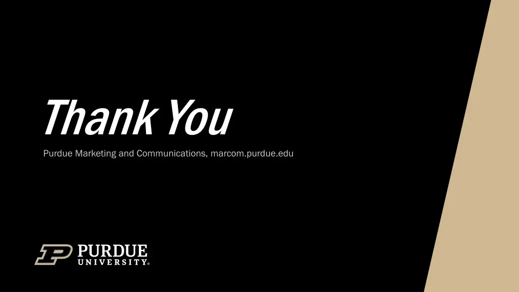 thank you purdue marketing and communications