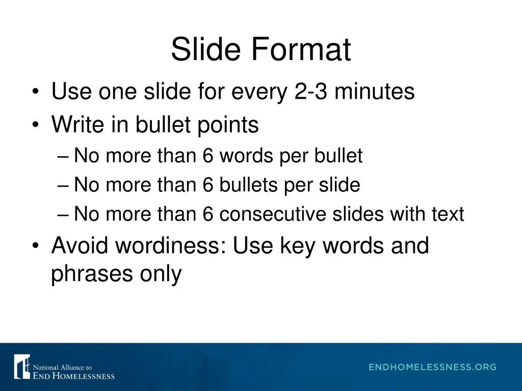 slide format